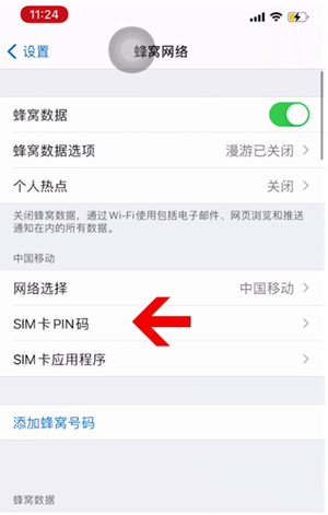 阿里苹果14维修网分享如何给iPhone14的SIM卡设置密码 